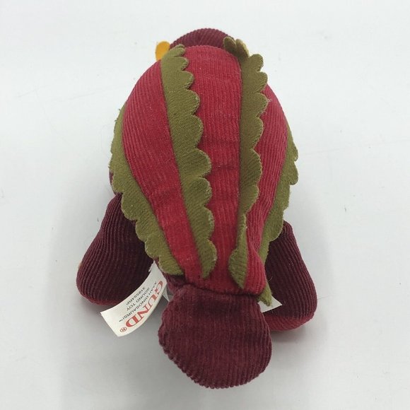 Gund Aaah Dinosaur Adam Mini Plush Ankylosaurus Corduroy Red Dino Sound Toy - Picture 3 of 8